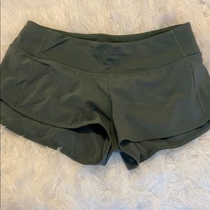Sage green speed up shorts